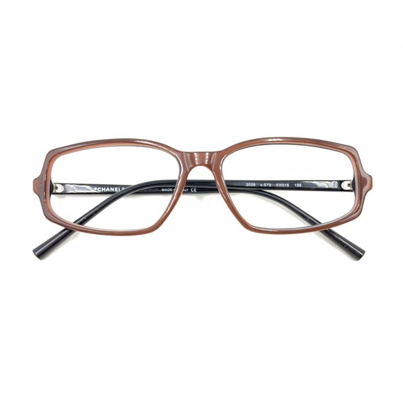Chanel 3026 579 Brown Black Rectangle Eyeglasses Frames 53-15 135 Italy Designer - Picture 12 of 12